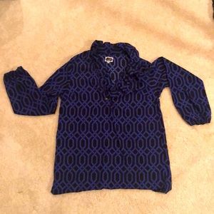 Mud Pie Ruffle Neck Blouse